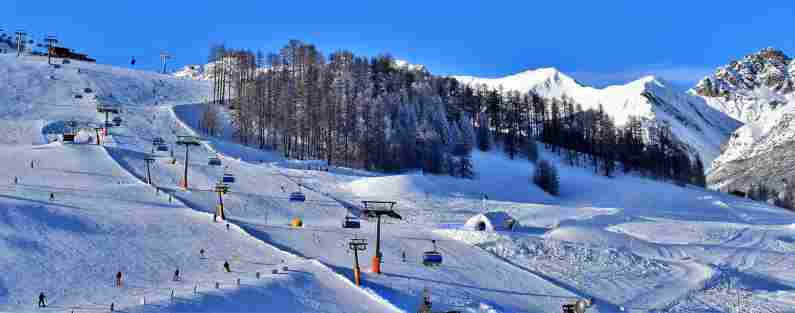 Skiing in the Italian Alps