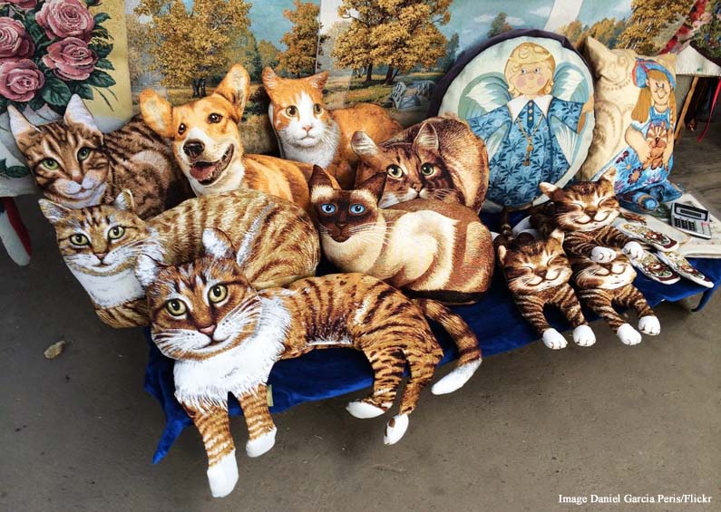 Quaint souvenir cushions to take home from Moscow