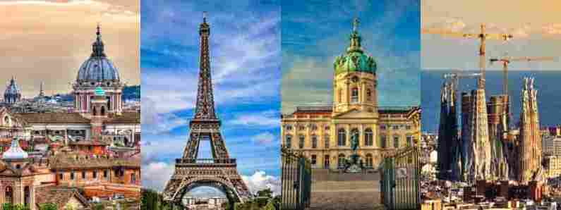 Italy, France, German and Spain are popular destinations in Europe for American travelers