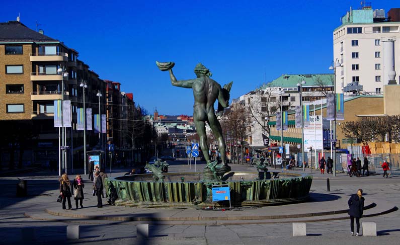 Poseidon fountain, Gothenburg, Sweden