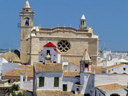 View of Ciutadella and Cathedral, Ciutadella, Menorca (Minorca), Balearic Islands, Spain